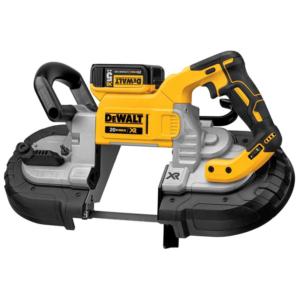 20-Volt MAX XR Lithium-Ion Cordless Brushless Deep Cut Band Saw Kit with (2) Batteries 5Ah, Charger and Case - Super Arbor