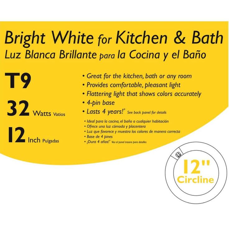 32-Watt 12 in. Linear T9 Circline Fluorescent Tube Light Bulb Bright White (3000K)