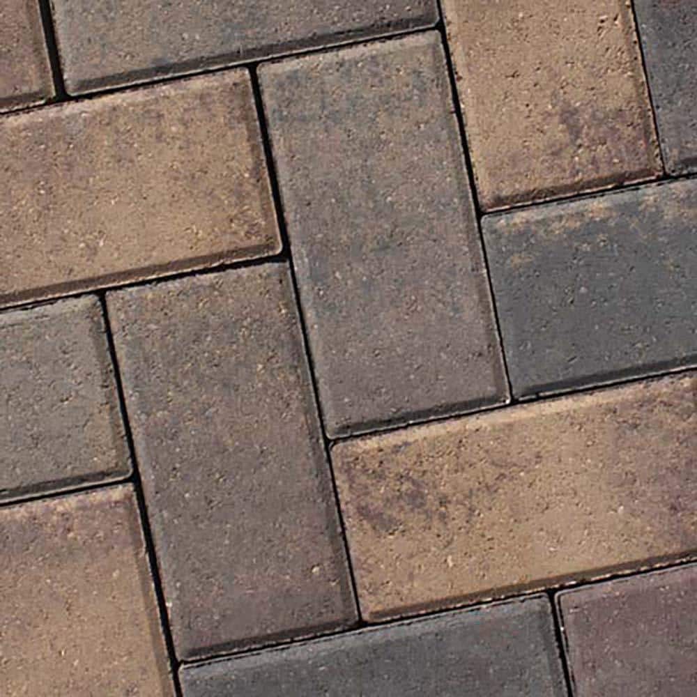 Interlock interlock Holland 8.5 in. x 4.25 in. x 2.375 in. Rectangle Beechwood Facemix Concrete Paver Sample