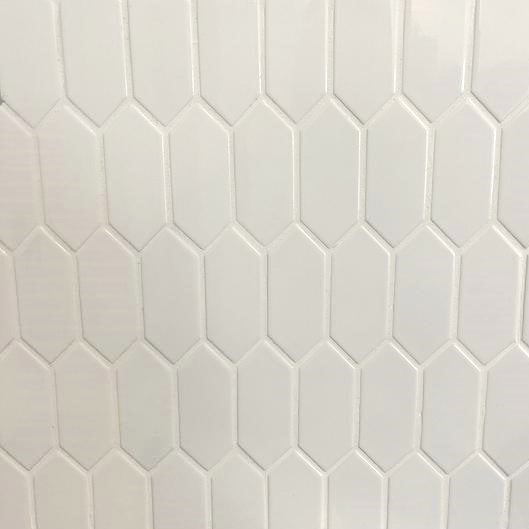 LuxeCraft White 11 in. x 12 in. Glazed Ceramic Picket Mosaic Tile (8.76 sq. ft./Case)