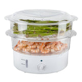 6.3 Qt. White Rice Cooker with Built-In Timer and Locking Lid