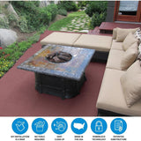 Afoxsos 12 ft. x 12 ft. Outdoor Modular Interlocking Multi-Use Plastic Deck Tile in Beige (40 Per Pack)