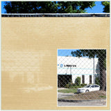 COLOURTREE 5 ft. x 100 ft. Beige Privacy Fence Screen HDPE Mesh Windscreen with Reinforced Grommets for Garden Fence (Custom Size)