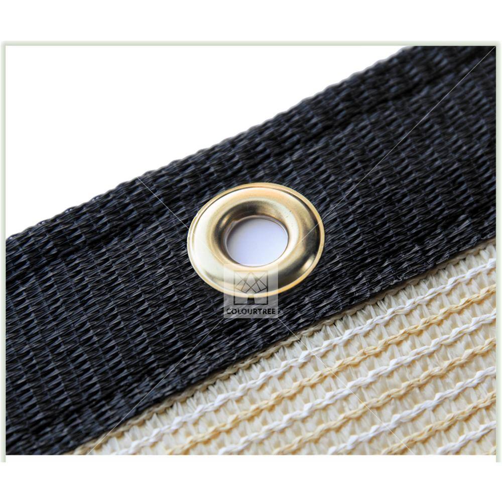 COLOURTREE 5 ft. x 100 ft. Beige Privacy Fence Screen HDPE Mesh Windscreen with Reinforced Grommets for Garden Fence (Custom Size)