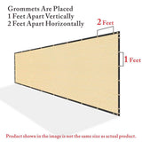 COLOURTREE 5 ft. x 57 ft. Beige Privacy Fence Screen HDPE Mesh Windscreen with Reinforced Grommets for Garden Fence (Custom Size)
