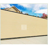 COLOURTREE 8 ft. x 10 ft. Beige Privacy Fence Screen Mesh Fabric Cover Windscreen with Reinforced Grommets for Garden Fence