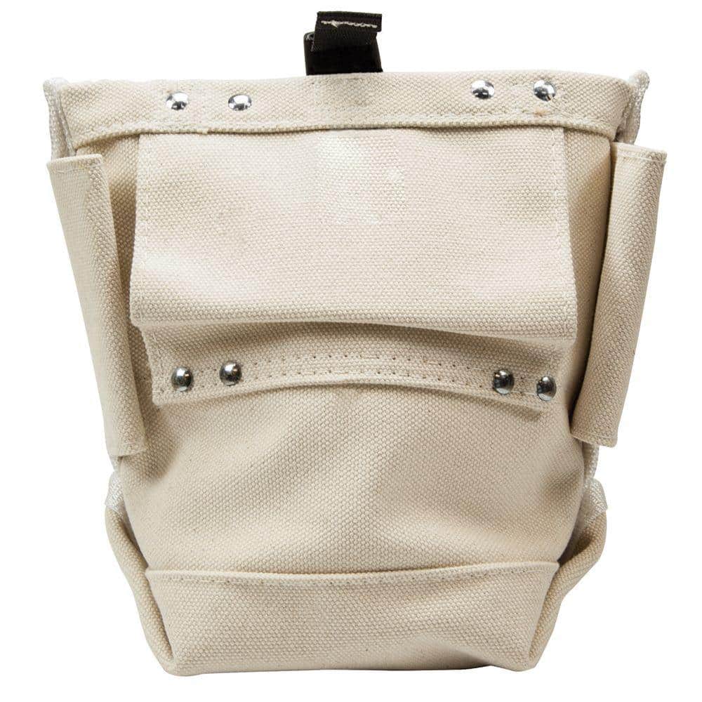 Klein Tools 9.5 in. Bull-Pin & Canvas Bolt Tool Bag with Connection Points, Model 5416OCTO