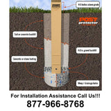 Post Protector 6 in. x 6 in. x 60 in. In-Ground Fence Post Decay Protection