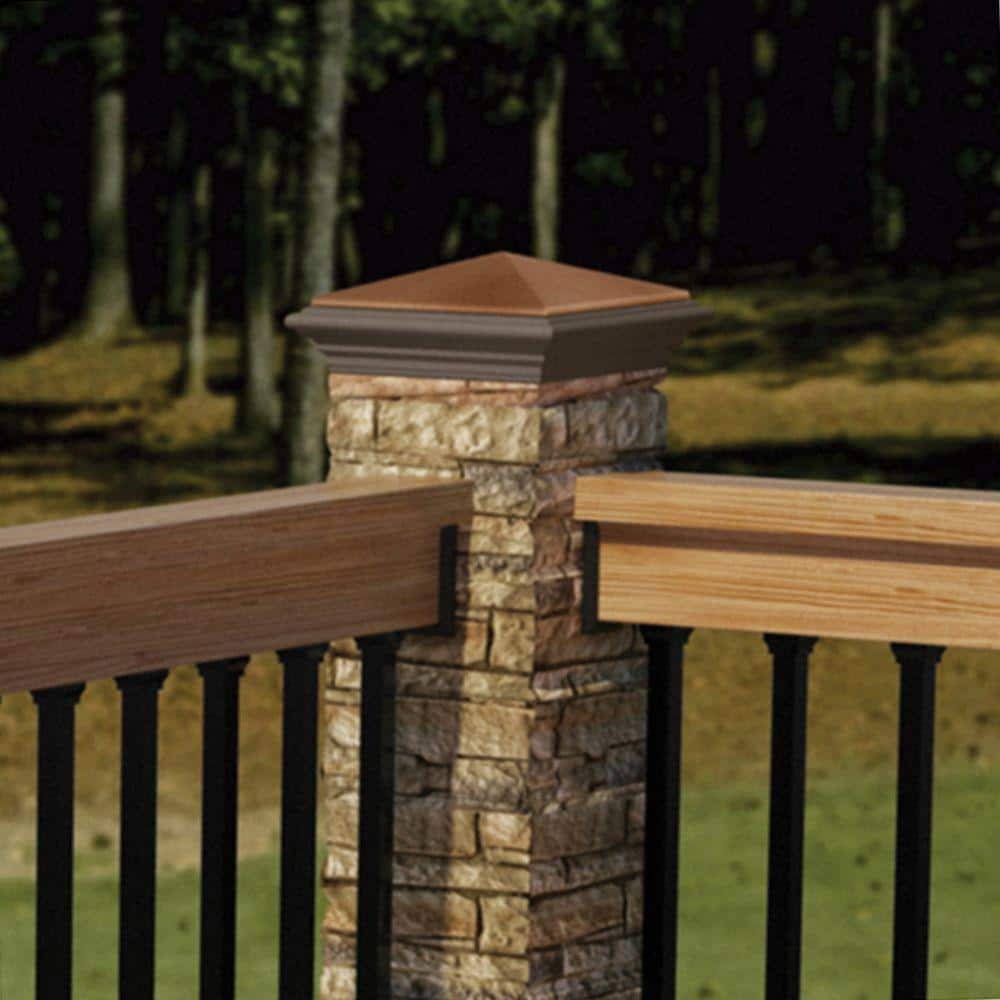 ProWood 8-1/4 in. x 8-1/4 in. x 4-1/2 ft. Composite Beige Stacked Stone Fence Postcover