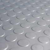Rubber-Cal "Coin-Grip Metallic" 4 ft. x 7 ft. Beige Commercial PVC Flooring