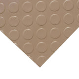 Rubber-Cal "Coin-Grip Metallic" 4 ft. x 20 ft. Beige Commercial PVC Flooring