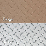 Rubber-Cal Diamond-Plate Metallic 4 ft. x 4 ft. Beige PVC Flooring (16 sq. ft.)