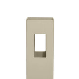 Weatherables 5x5x9 ft Beige Vinyl Fence End Post - Low Maintenance & Durable