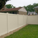 Weatherables 5x5x9 ft Beige Vinyl Fence End Post - Low Maintenance & Durable
