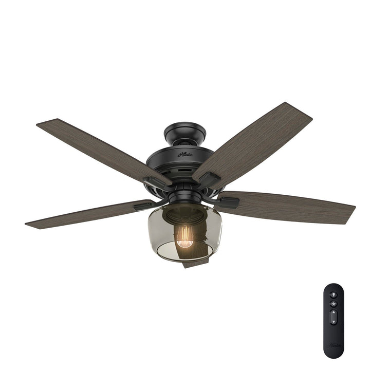 Hunter Bennett LED 52-in Matte White LED Indoor Ceiling Fan with Remote (5-Blade)