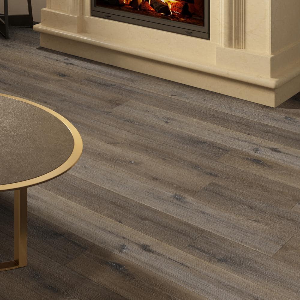 MSI Benson Hickory 7.13 in. W x 48.03 in. L Rigid Core Luxury Vinyl Click Lock Plank Flooring (23.77 sq. ft./Case)