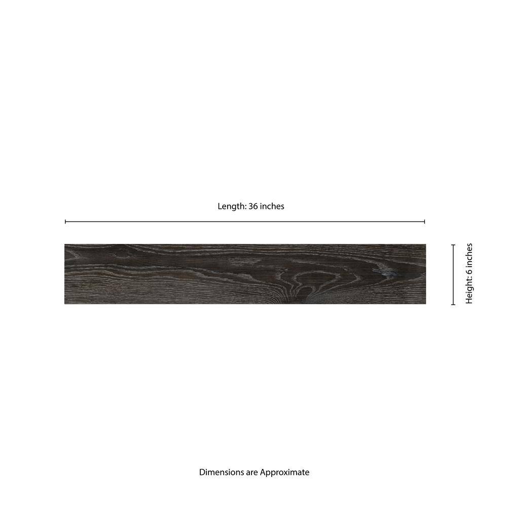 Benson Nero 6 in. x 36 in. Matte Porcelain Floor and Wall Tile (13.5 sq. ft./Case)