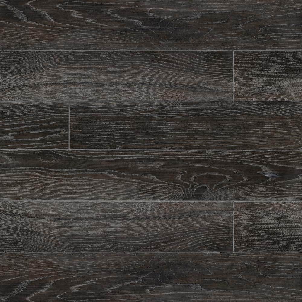Benson Nero 6 in. x 36 in. Matte Porcelain Floor and Wall Tile (13.5 sq. ft./Case)