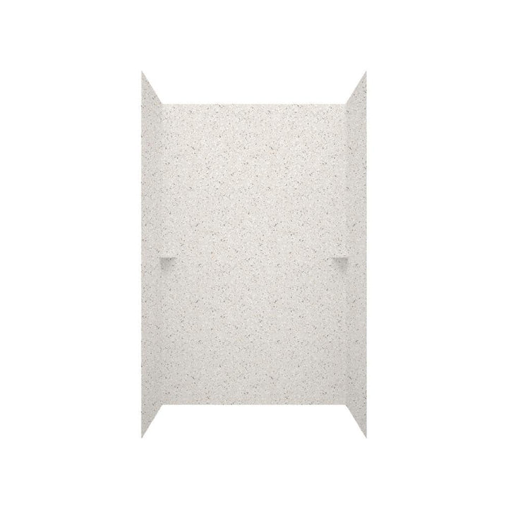 Swan 36 in. x 36 in. x 72 in. 3-Piece Easy Up Adhesive Alcove Shower Surround in Bermuda Sand