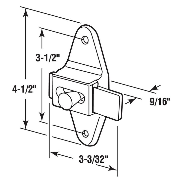 4-1/2 in. Chrome Door Slide Latch