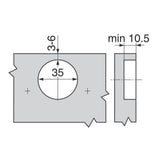Blum Modul Full-Overlay Frameless Cabinet Hinge (2-Pack) - Super Arbor