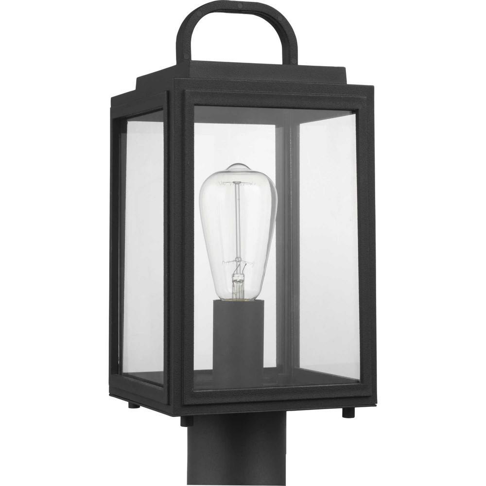 Grandbury Line Voltage 1-Light Black 4 in. x 4 in. Deck Post Light Post Lantern - Super Arbor