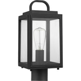 Grandbury Line Voltage 1-Light Black 4 in. x 4 in. Deck Post Light Post Lantern - Super Arbor