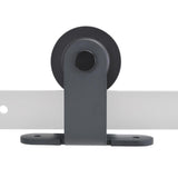 Top Mount 72 in. Matte Black Barn Style Sliding Door Track and Hardware Set - Super Arbor