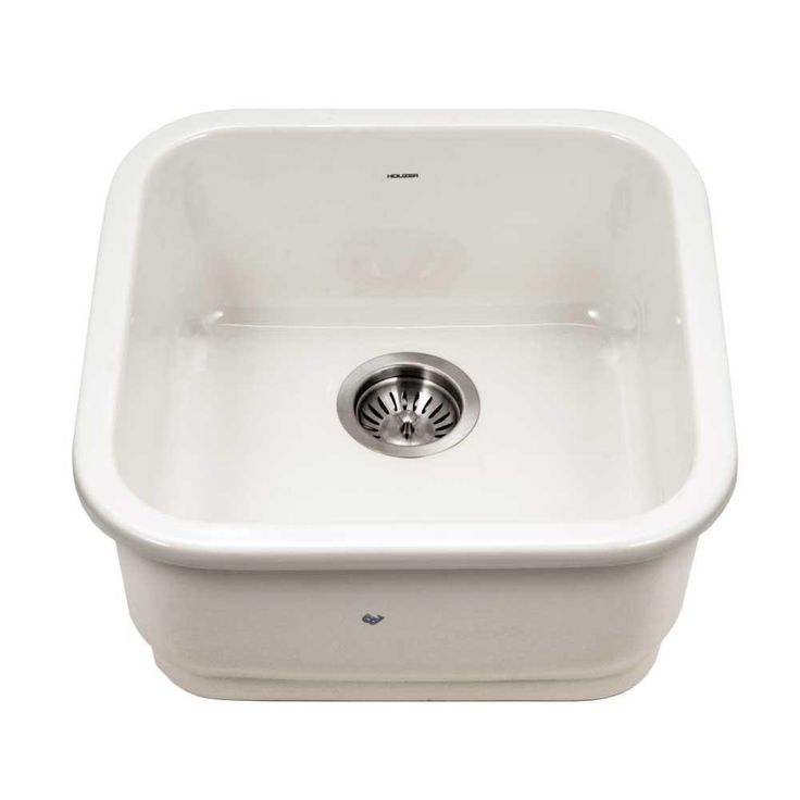 Platus Undermount Fireclay 19 in. Single Bowl Bar Sink in White with Square Basin