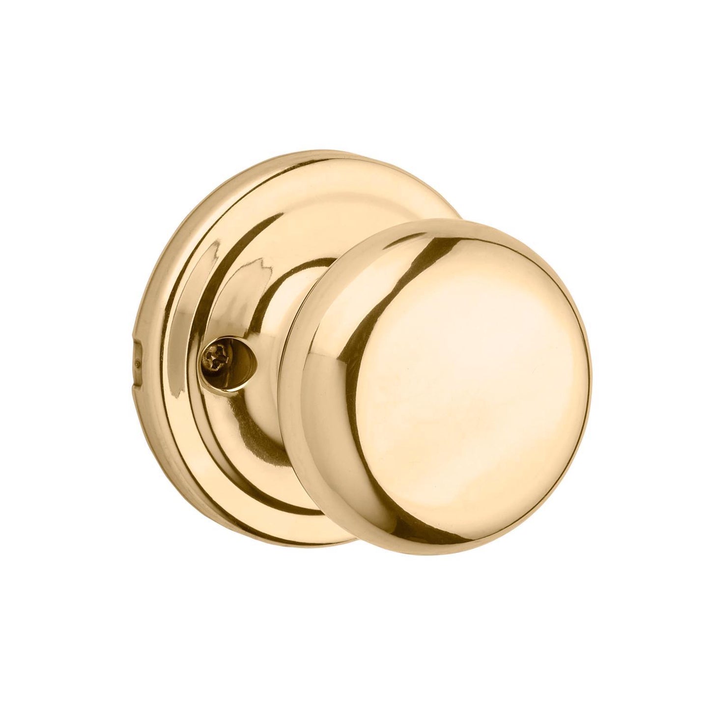 Kwikset Juno Polished Brass Dummy Knob, Universal Handing