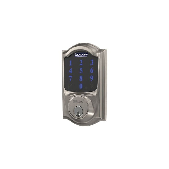 Camelot Satin Nickel Connect Smart Door Lock with Alarm
