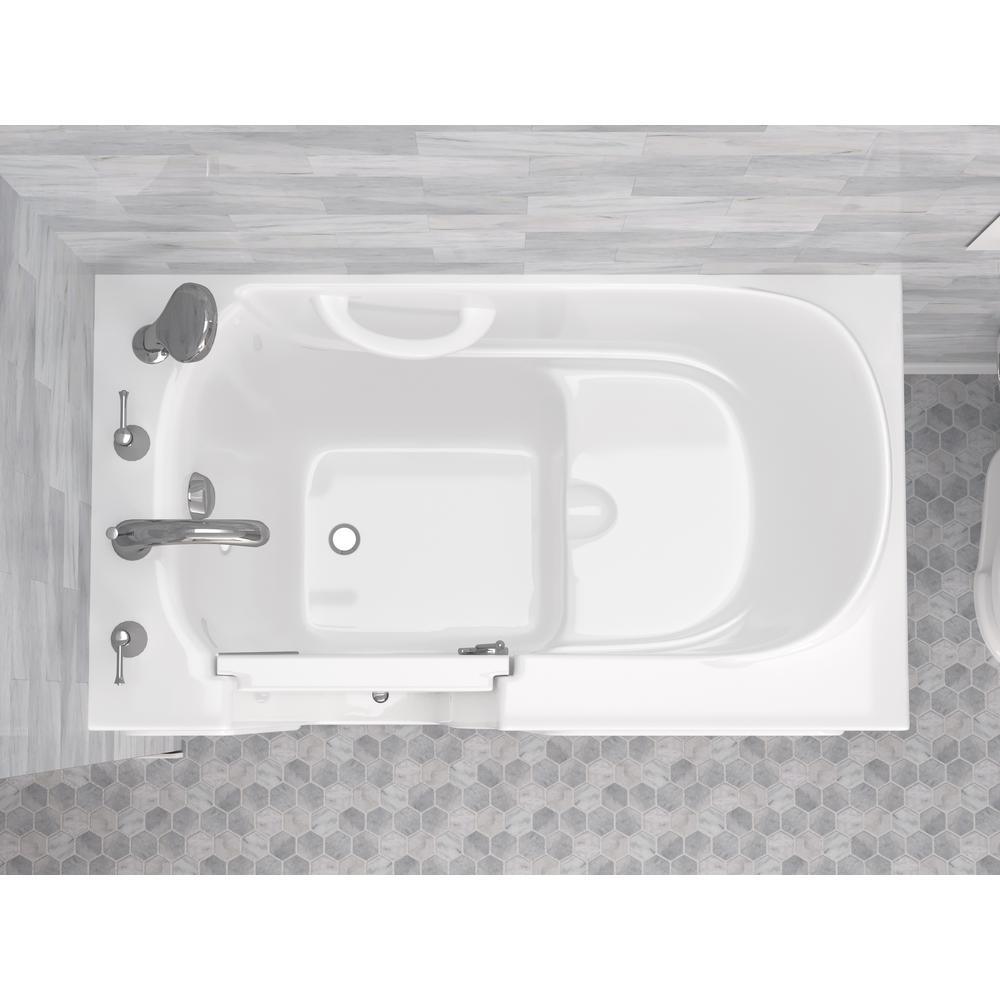 HD Series 26 in. x 46 in. Left Drain Quick Fill Walk-In Soaking Bathtub in White - Super Arbor