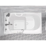 HD Series 26 in. x 46 in. Left Drain Quick Fill Walk-In Soaking Bathtub in White - Super Arbor