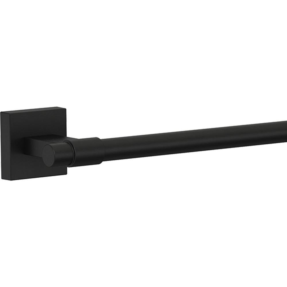 Maxted 3-Piece Bath Hardware Set with Towel Ring, Toilet Paper Holder and 24 in. Towel Bar in Matte Black - Super Arbor