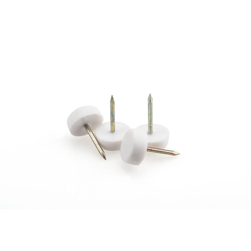 3/4 in. White Base Nail-On Glides (100-Pack) - Super Arbor