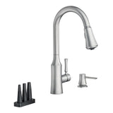 Venango Single-Handle Pull-Down Sprayer Kitchen Faucet with Reflex and Power Clean Attachments in Chrome