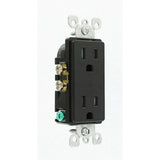 Decora 15 Amp Tamper Resistant Duplex Outlet, Black - Super Arbor