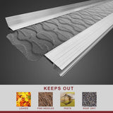 3 ft. L x 6 in. W No Drilling Snap & Lock Aluminum Gutter Guard with Stainless Steel Micro Mesh (25-Piece Equals 75 ft.)