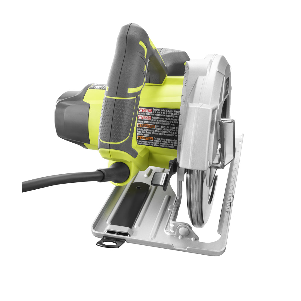 RYOBI 15 Amp Corded 7-1/4 in. Circular Saw with EXACTLINE Laser, 24T Carbide Blade, Edge Guide & Bag