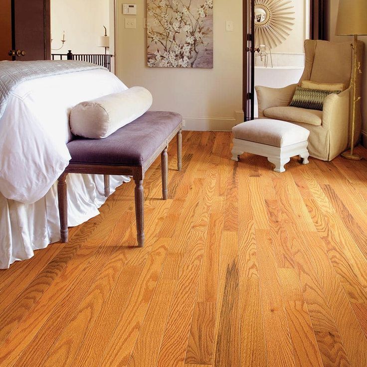 TrafficMaster Woodale Carmel Oak 3/4 in. Thick x 3-1/4 in. Wide x Random Length Solid Hardwood Flooring (27 sqft/Case)