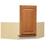 Hampton Partially Assembled 36 x 34.5 x 24 in. Corner Sink Base Kitchen Cabinet in Satin White