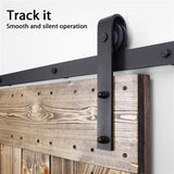 8Ft Sliding Barn Door Hardware Kit Set Antique Style Single Closet Wood Track System Black