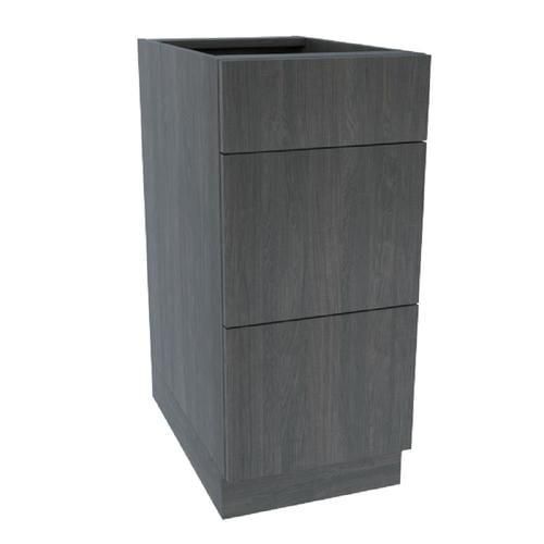 Cambridge 12-in W x 34.5-in H x 24-in D Carbon Marine Wood Engineered Wood Drawer Base Stock Cabinet