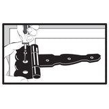 Everbilt 8 in. x 5-1/2 in. Black Decorative Gate Tee Hinge