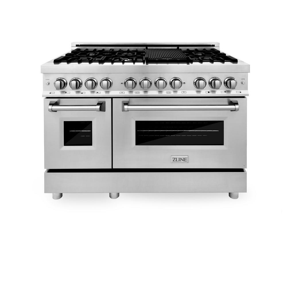 ZLINE 48 in. Professional Dual Fuel Range in Stainless Steel (RA48) - Super Arbor