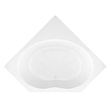 Carnelian 5 ft. Center Drain Soaker Tub in White - Super Arbor