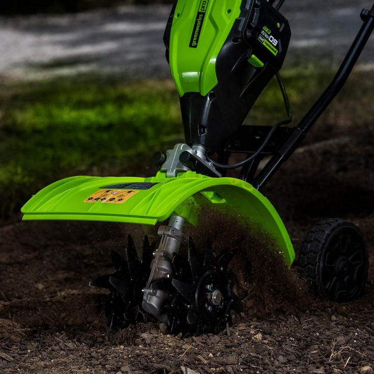 Greenworks PRO 8 in. 60-Volt Electric Cordless Cultivator with 2.5 Ah Battery and Charger