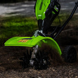 Greenworks PRO 8 in. 60-Volt Electric Cordless Cultivator with 2.5 Ah Battery and Charger