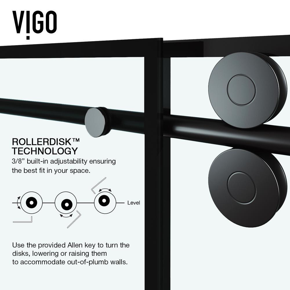 Elan 60 in. x 66 in. Frameless Sliding Tub Door in Matte Black and Clear Glass - Super Arbor