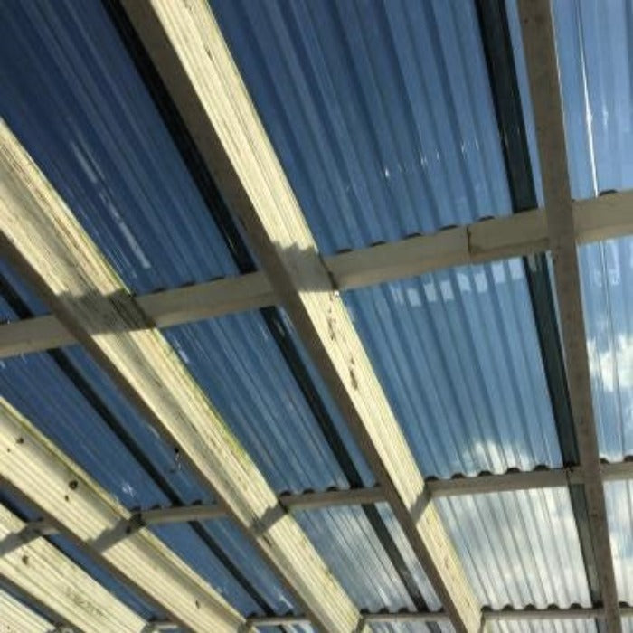 26 in. x 12 ft. Polycarbonate Corrugated Roof Panel in Solar Grey